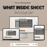 Marketing Dashboard Sheet | KPI Tracker | Marketing Performance Tracker | Excel & Google Sheet Template | Business Analytics Dashboard