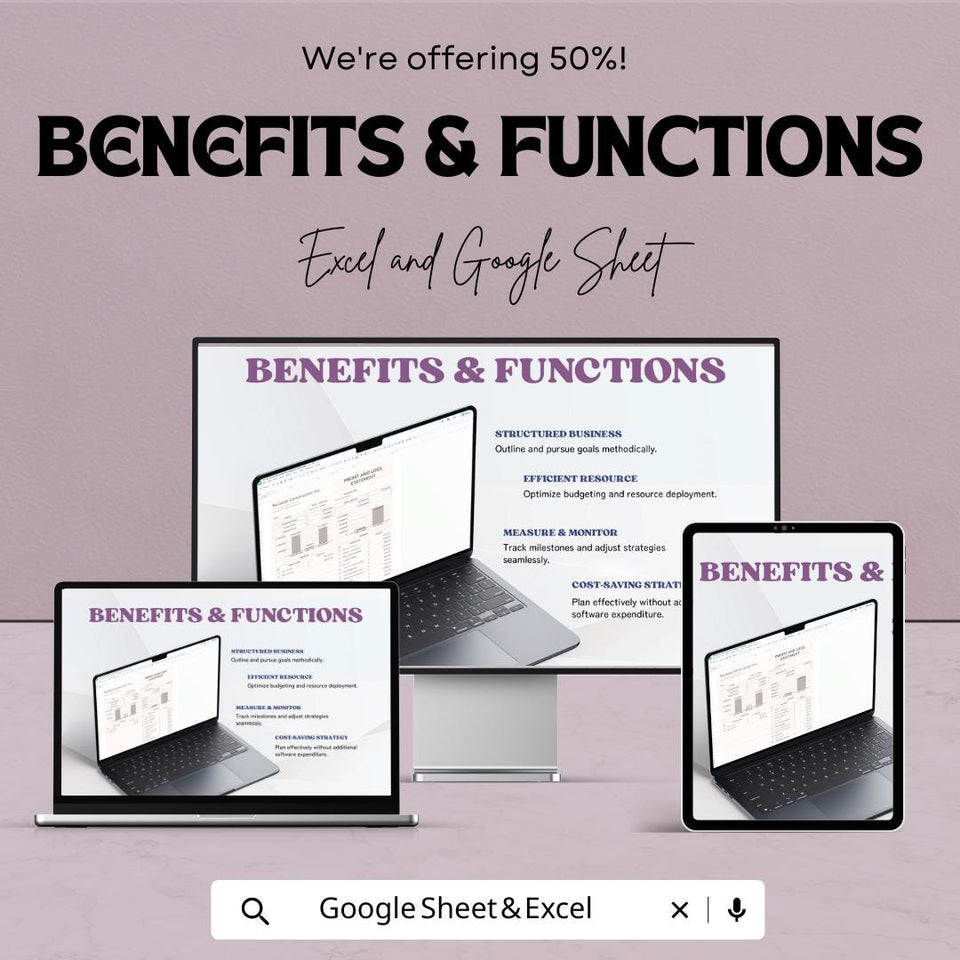 Profit and Loss Statement Report Sheet | Financial Tracking Template | Google Sheets | Expense & Revenue Tracker | Monthly Business Report