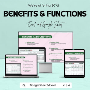 Financial Profit and Loss Sheet | Budget Management and Expense Tracker | Google Sheets | Instant Download for Small Business & Personal Use