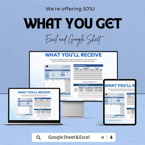 Commercial Sales Invoice Template - Excel & Google Sheet | Customizable Invoice Tracker for Businesses | Professional Invoice Sheet |