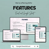 Clustered Bar Chart Sheet for Data Analysis | Excel and Google Sheet Template | Customizable Business Chart | Sales & Progress Visualization