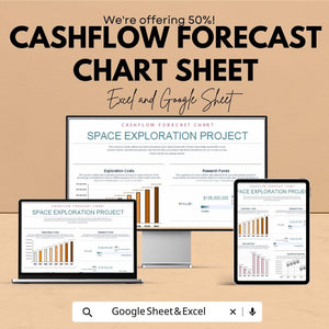 Cashflow Forecast Sheet for Businesses | Dynamic Financial Planning Tool in Excel & Google Sheets | Cash Flow Tracker