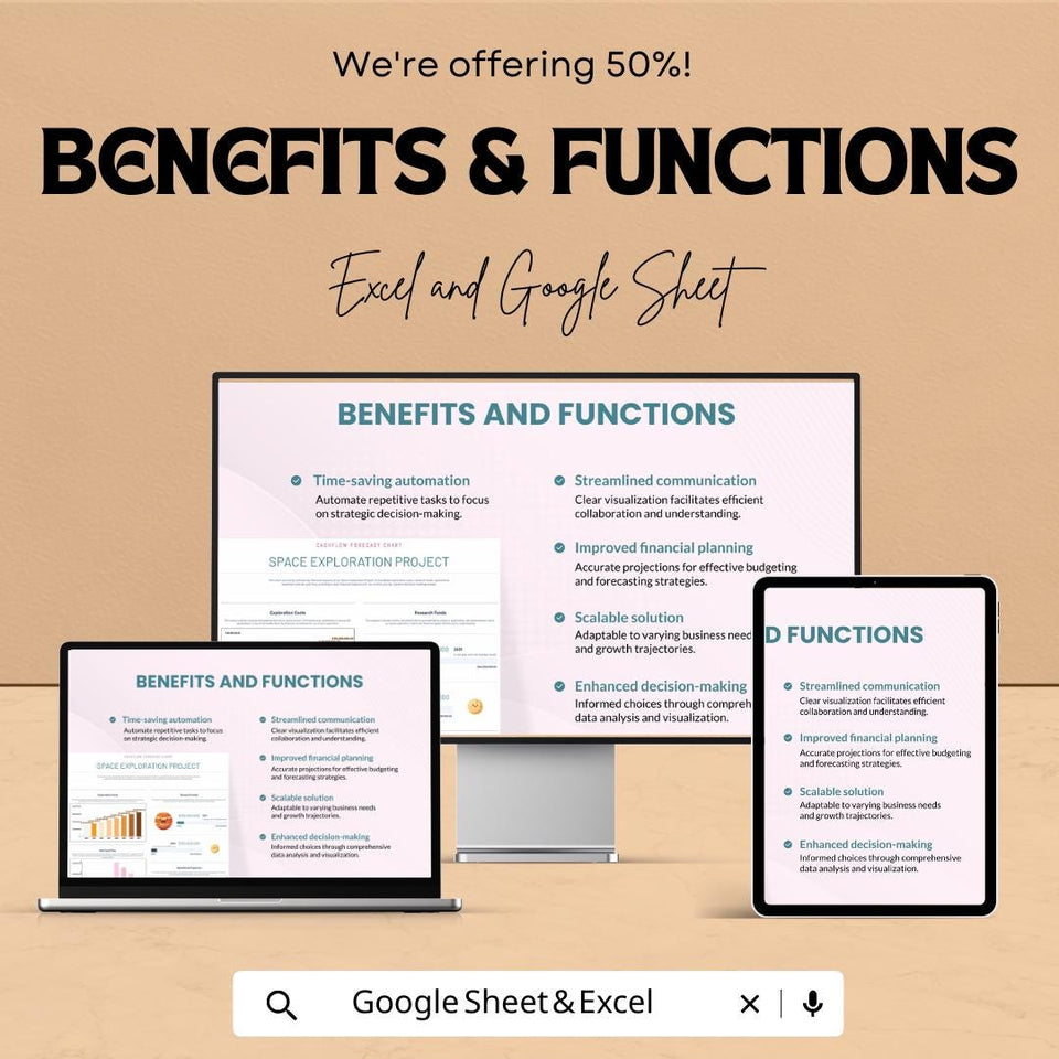 Cashflow Forecast Sheet for Businesses | Dynamic Financial Planning Tool in Excel & Google Sheets | Cash Flow Tracker