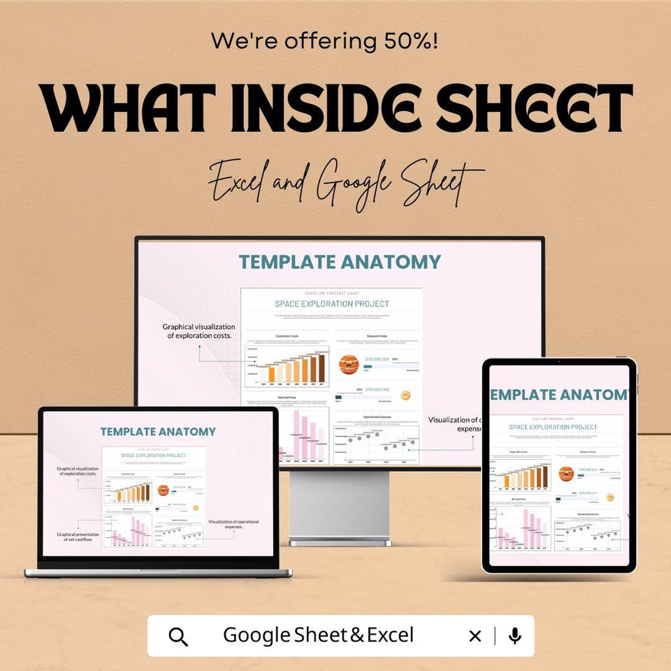 Cashflow Forecast Sheet for Businesses | Dynamic Financial Planning Tool in Excel & Google Sheets | Cash Flow Tracker