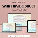 Cash Payment Receipt Template – Excel & Google Sheet – Financial Documentation, Proof of Payment, Transaction Record – Editable Template
