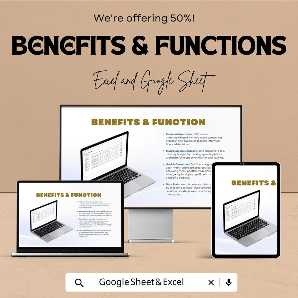 Cash Flow Tracker Sheet | Financial Planning Excel and Google Sheets Template | Monthly Cash Flow Management Tool | Track Income & Expenses