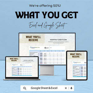 Cash Flow Planner Sheet - Budget Tracker Template for Monthly Expenses - Excel & Google Sheet - Financial Planning and Expense Management