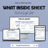 Budget Workbook Sheet - Personal Budget Planner, Expense Tracker, Google Sheet & Excel Template for Financial Planning