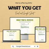 Budget Planner Inventory Spreadsheet - Expense Tracking, Income Management, Budget Optimization - Excel & Google Sheet Template