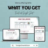 Advertising flighting Schedule Sheet | Advertising Campaign Planner | Google Sheets and Excel Template | Marketing & Budget Planner