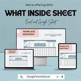 Advertising Budget Proposal Worksheet | Excel and Google Sheets Template | Budget Planner for Marketing & Advertising Campaigns |