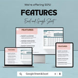 Advertising Budget Proposal Worksheet | Excel and Google Sheets Template | Budget Planner for Marketing & Advertising Campaigns |