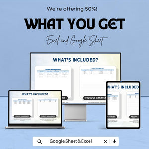 Advanced Purchase Order Form Sheet | Google Sheets Template | Vendor & Product Management | Automated Budget Tracking | Customizable