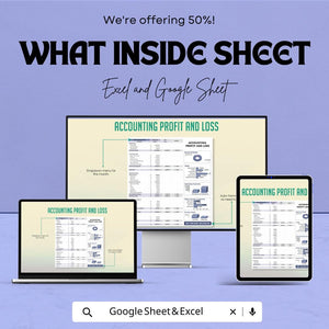 Accounting Profit and Loss Sheet | and Google Sheets | Monthly Budget Tracker, Financial Management Template, Profit & Loss Statement