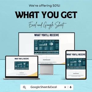 Dashboard Sheet Template | Excel & Google Sheets | Real-Time Data Tracking, Budget Management, Analytics Dashboard