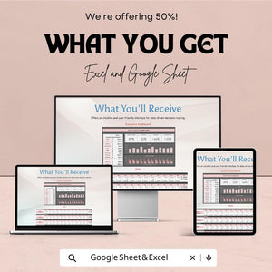 Executive Dashboard Excel and Google Sheet Template - Financial Overview, Budget Analysis & Performance Tracker
