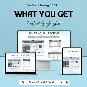 Marketing Email Marketing Metrics Dashboard - Excel & Google Sheet Template for Tracking, Analyzing, and Optimizing Email Campaigns