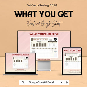 Marketing Niche Market Analysis Sheet | Excel and Google Sheets Template for Market Research | Track & Analyze Business Performance