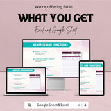 Cash Flow Reconciliation Sheet for Excel and Google Sheets | Financial Tracking Template | Balance Income, Expenses & Net Cash |