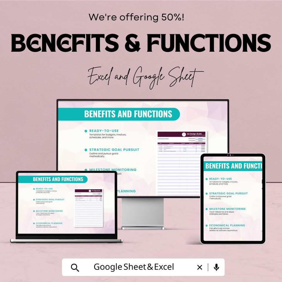 Cash Flow Reconciliation Sheet for Excel and Google Sheets | Financial Tracking Template | Balance Income, Expenses & Net Cash |