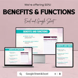 Cash Flow Reconciliation Sheet for Excel and Google Sheets | Financial Tracking Template | Balance Income, Expenses & Net Cash |