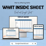 Cost Analysis Workbook Sheet for Business Budgeting | Excel and Google Sheet Template for Expense Tracking & Profit Analysis