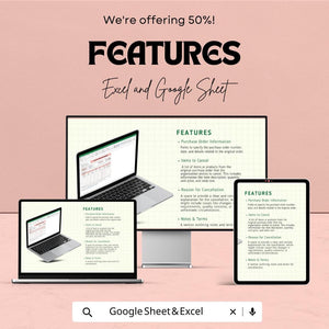 Cancel Purchase Order Sheet - Editable Excel & Google Sheet Template for Easy Order Cancellations