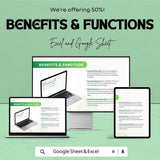 Business Start Up Costs Worksheet | Budget and Expense Tracker for New Businesses | Excel & Google Sheets Template