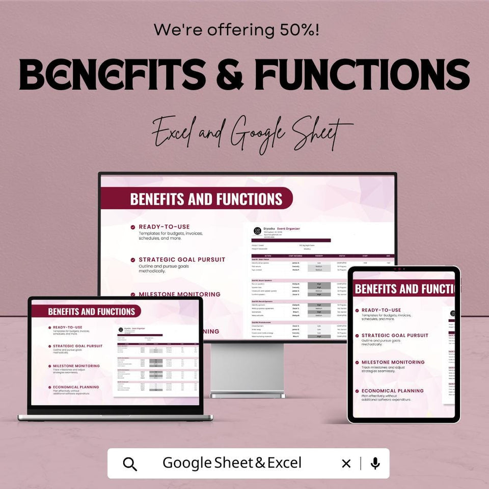 Business Plan Spreadsheet Template | Budget, Financial Planning, and Goal Tracker | Google Sheets & Excel Format