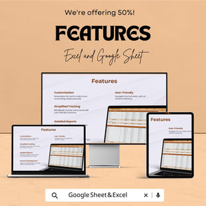 Net Income Balance Sheet | Excel & Google Sheet Template | Revenue, Expense, and Profit Tracker