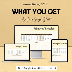 Purchase Order Dashboard | Excel & Google Sheets Template | Track Orders, Revenue, and Status | Customizable Procurement Tool