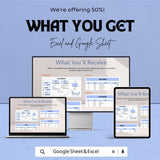Wealth Dashboard Excel & Google Sheet | Finance Tracker | Budget Planner | Income Expense Tracker | Digital Spreadsheet
