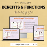 Marketing Brand Health Metrics Sheet - Excel and Google Sheets Template | Track Brand Awareness, Loyalty & Social Media Sentiment