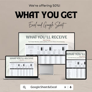 Salary Budget Template Excel & Google Sheet | Track Employee Salaries, Benefits, and Expenses | Customizable Payroll Budgeting Tool