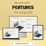 CEO Dashboard Excel and Google Sheet Template | Financial and Business Metrics Tracking | Quarterly & Annual Over