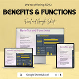 CEO Dashboard Excel and Google Sheet Template | Financial and Business Metrics Tracking | Quarterly & Annual Over