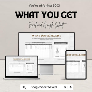Accounting and Bookkeeping Sheet | Financial Tracker Template | Expense and Income Management | Excel & Google Sheets