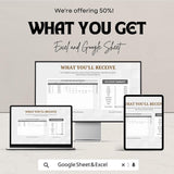 Accounting and Bookkeeping Sheet | Financial Tracker Template | Expense and Income Management | Excel & Google Sheets
