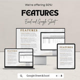 Accounting and Bookkeeping Sheet | Financial Tracker Template | Expense and Income Management | Excel & Google Sheets