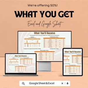 Transport & Logistics Account Reconciliation Sheet - Google Sheets for Financial Management, Budget Tracking and Automated Calculations