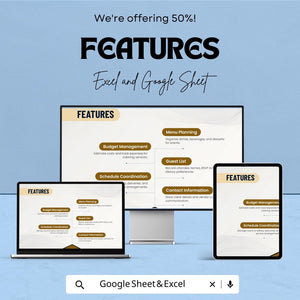 Catering Sheet Template | Excel and Google Sheet | Event Planning & Catering Budgeting