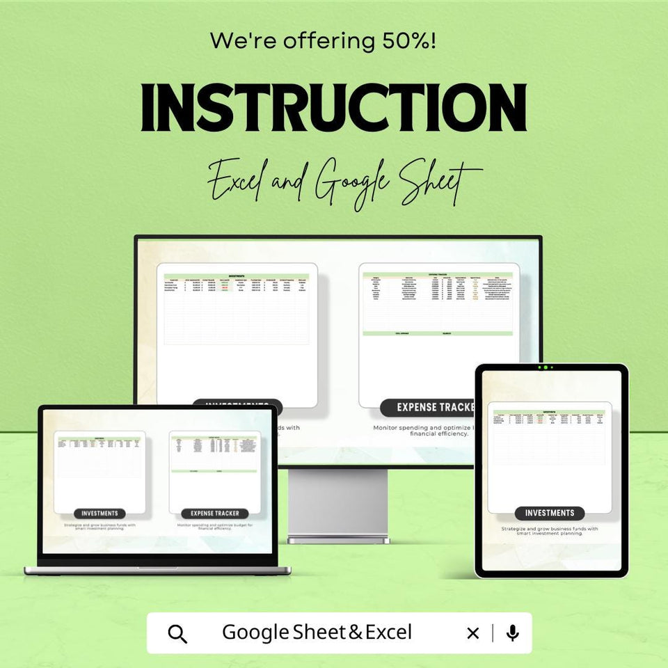 Small Business Planner Sheet | Budget, Financial Goals, Expense Tracker | Google Sheet Template for Entrepreneurs | Easy Business Management