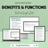 Marketing Salary & Compensation Planner - Excel and Google Sheet Template for HR, Salary Structures, Employee Compensation, and Bonuses