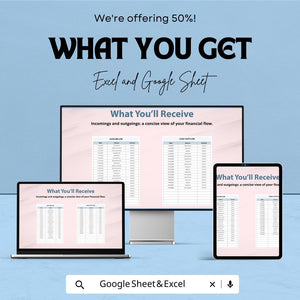 Business Plan Outline Sheet - Excel & Google Sheet Template - Financial Planning, Cash Flow Tracker, Startup Business Plan, Budget Planner