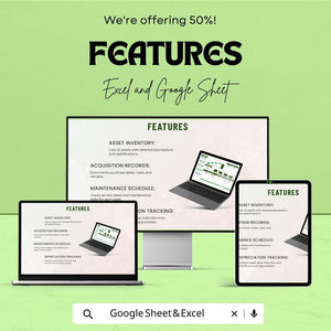 Administration Asset Management Sheet – Google Sheet – Asset Allocation, Budgeting, and Financial Summary Tool – Downloadable Template