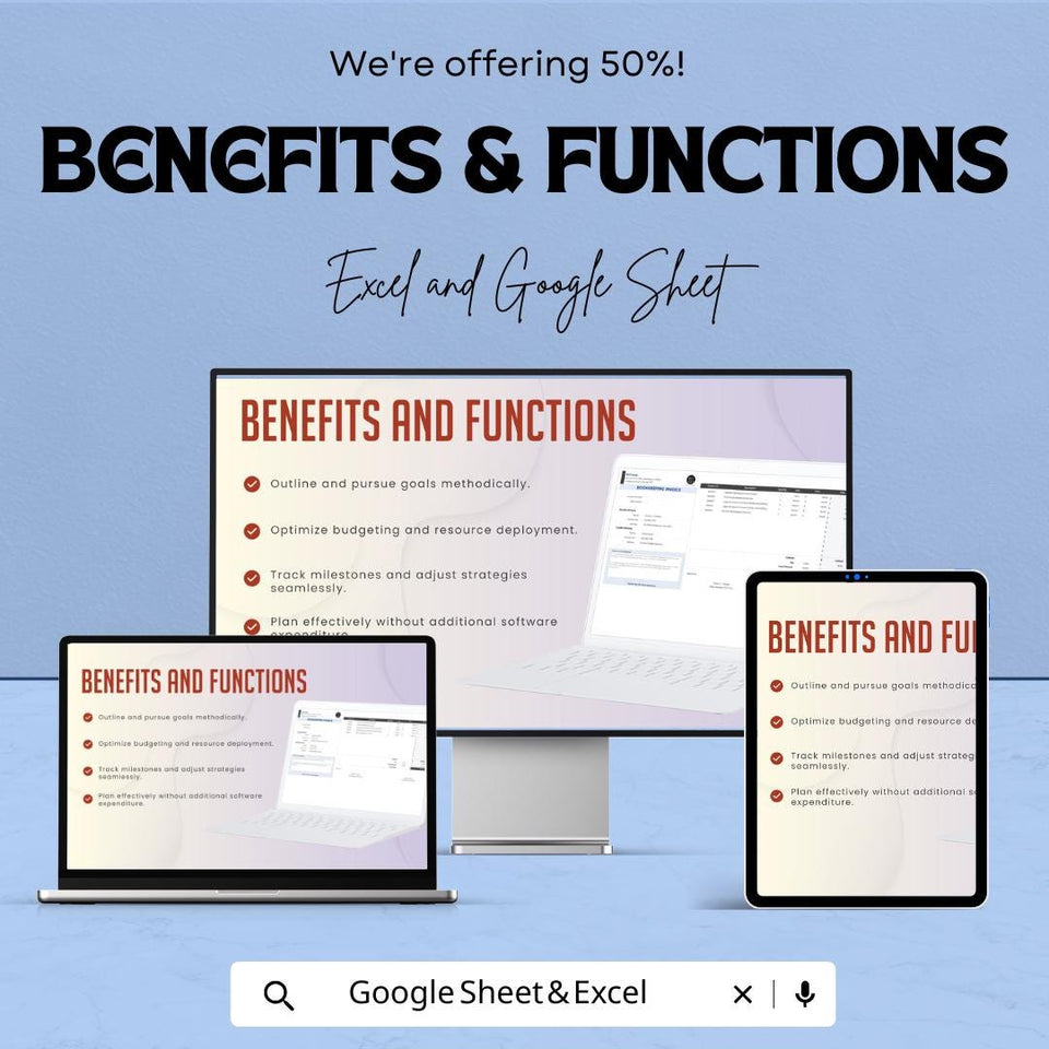 Bookkeeping Invoice Template – Excel and Google Sheet for Easy Tracking | Invoice & Payment Management, Customizable and Professional Design