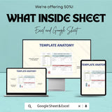 Small Business Daily Cash Sheet | Google Sheet and Excel Template | Income & Expense Tracker | Daily Cash Flow Tracker for Small Businesses
