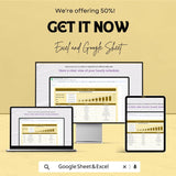 Hourly Timeline Sheet | Daily Schedule Template | Hourly Planner for Work | Excel & Google Sheets Template | Time Management Tool