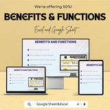 Benefits Utilization and Cost Analysis HR Dashboard | Excel & Google Sheet | HR Report Template | Business Metrics Spreadsheet