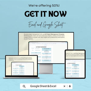 A3 Project Management Sheet | Excel & Google Sheet Template | Collaborative Project Planning | Customizable Template for Team Management
